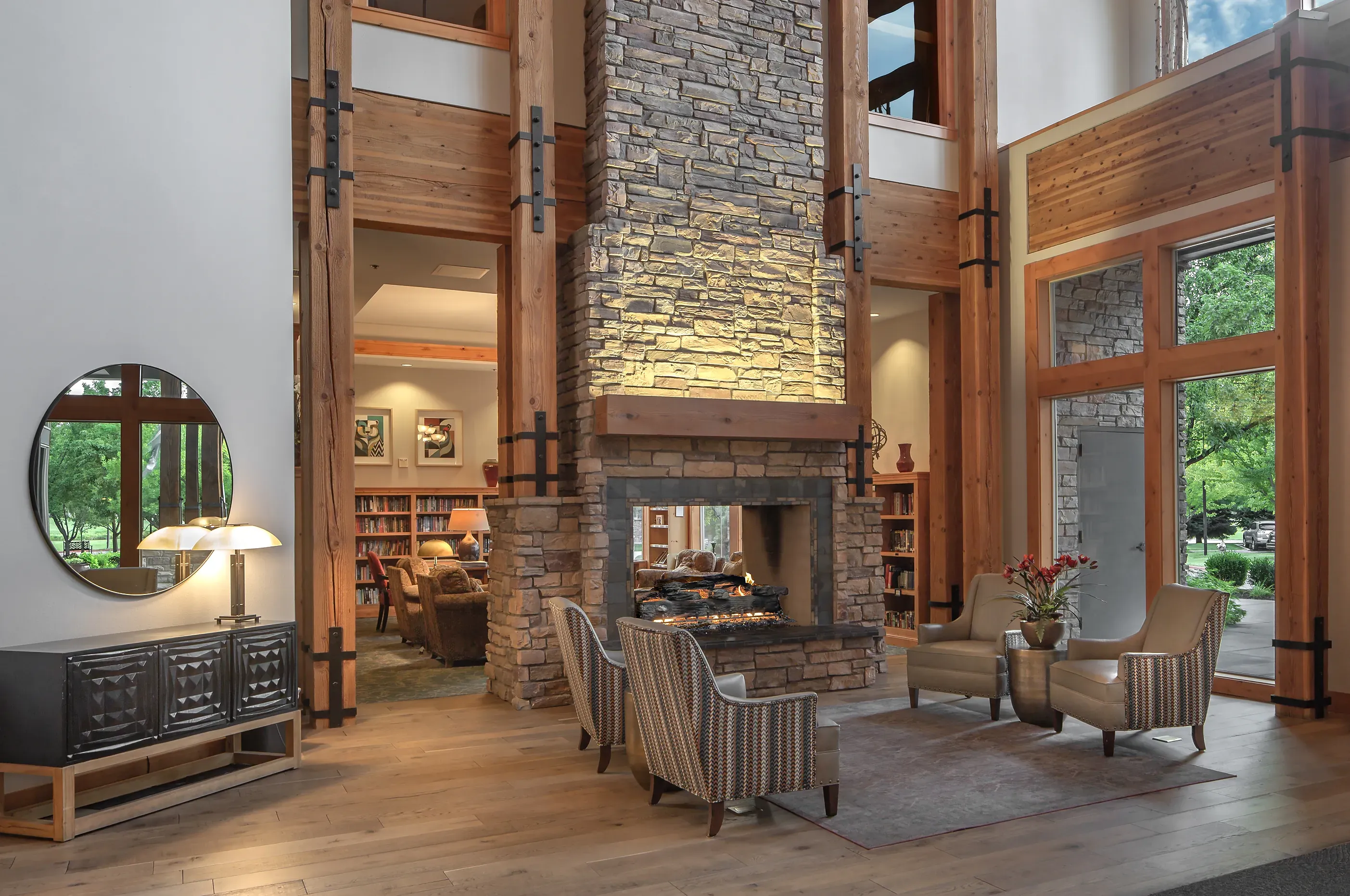 Grand Lodge Lobby, Touchmark at Meadow Lake Village, Assisted Living in Meridian, ID