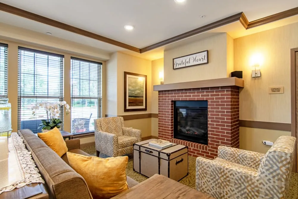 comfortable fireplace seating