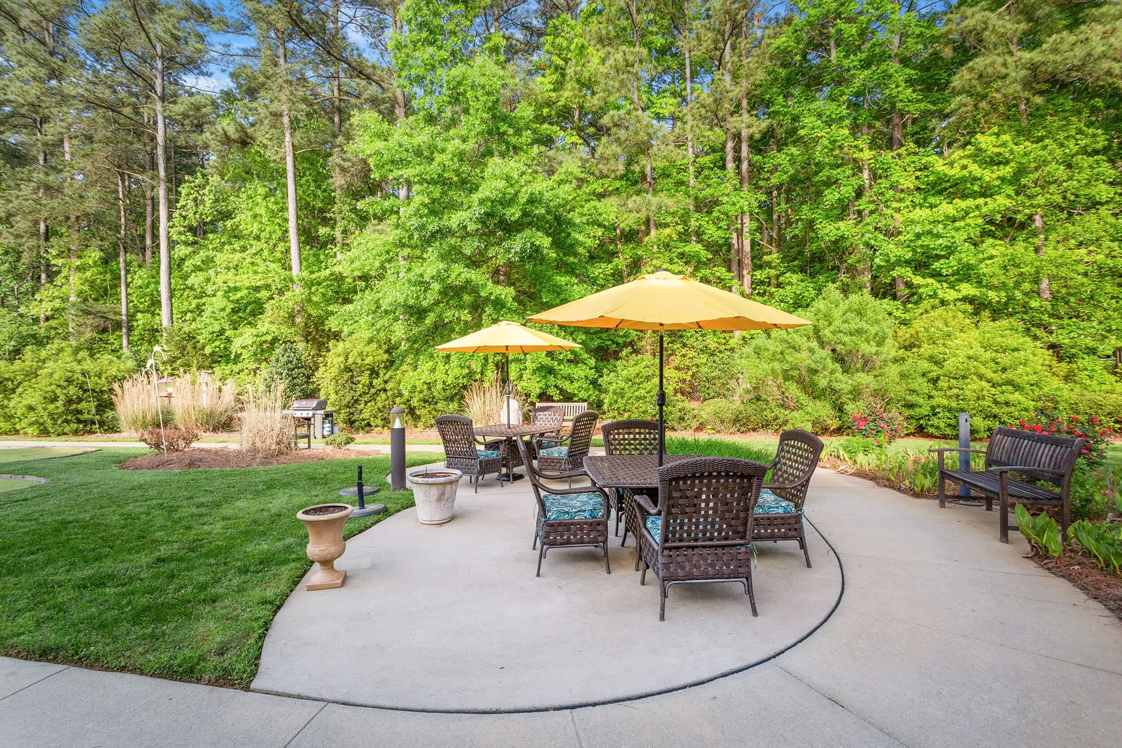 Patio, Sunrise at North Hills, Assisted Living in Raleigh, NC