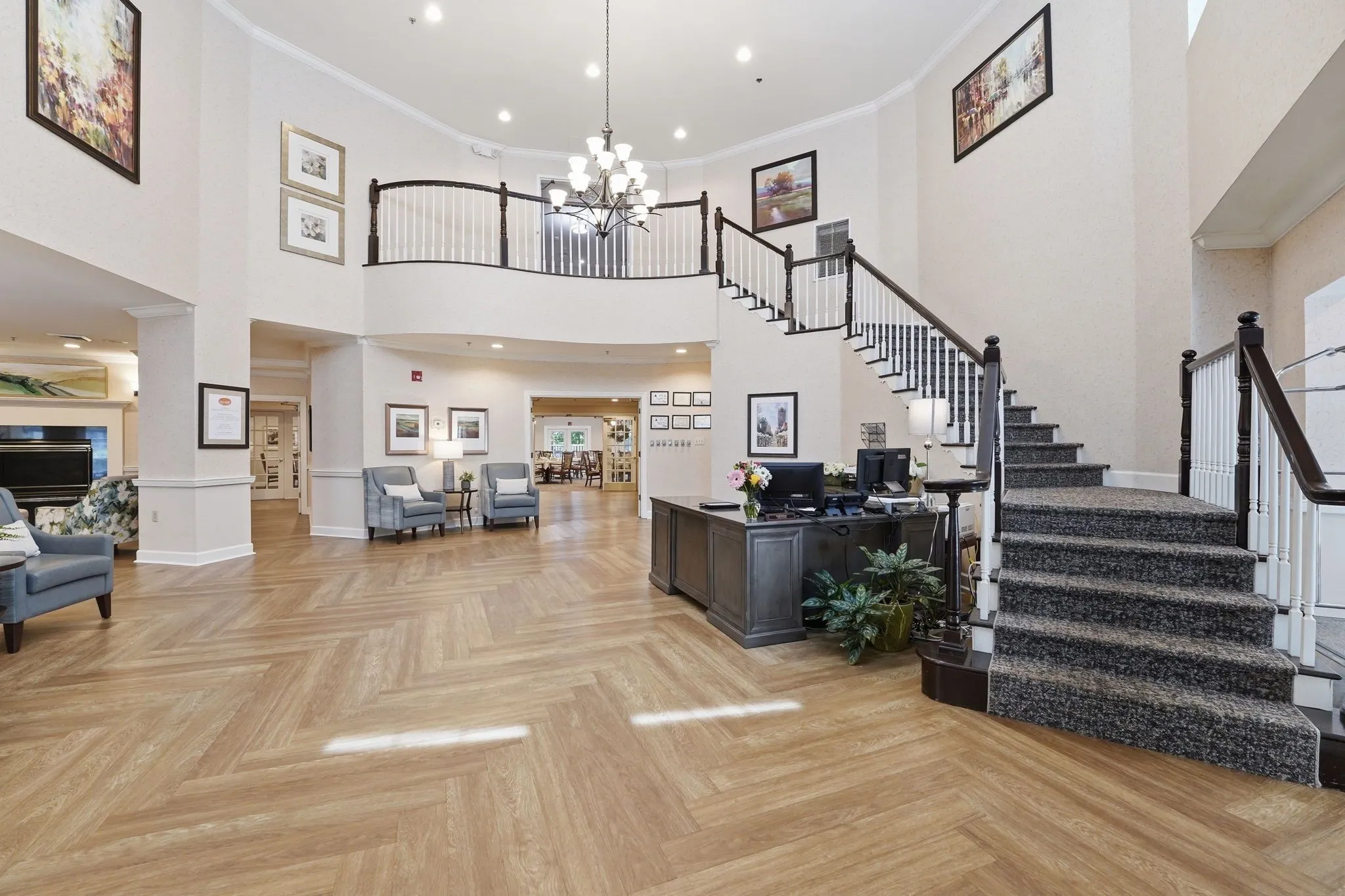 Lobby, Sunrise of Raleigh, Assisted Living in Raleigh, NC