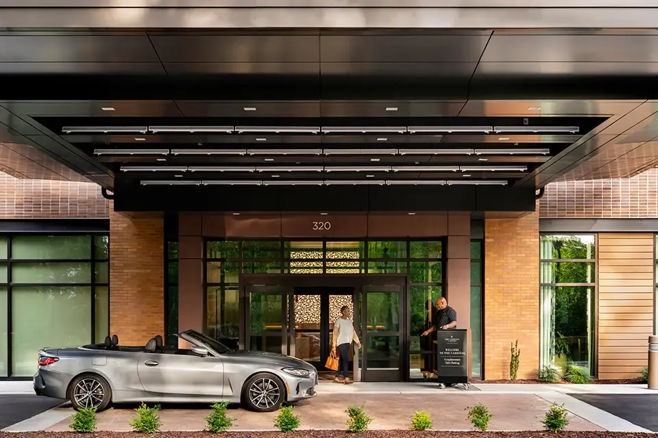 Front Drive, The Cardinal at North Hills, Nursing Home in Raleigh, NC