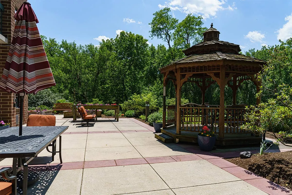 A beautiful outdoor space at the Woods at Cedar Run