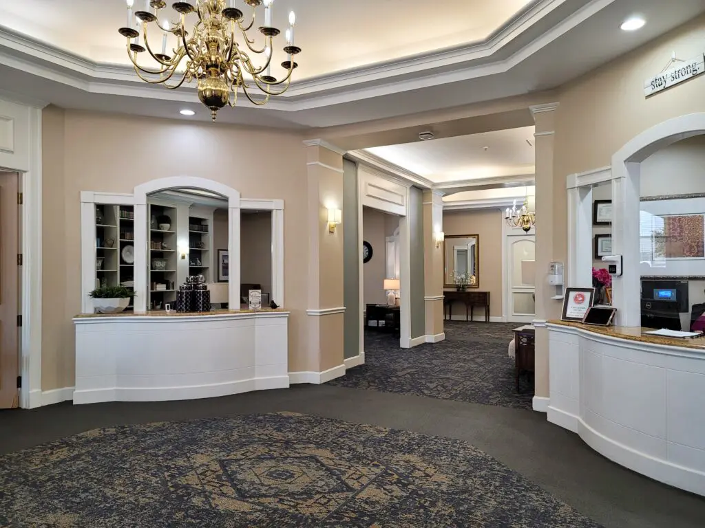 Parkwood Village Hallway in community, Parkwood Healthcare Community, Assisted Living in Bedford, TX