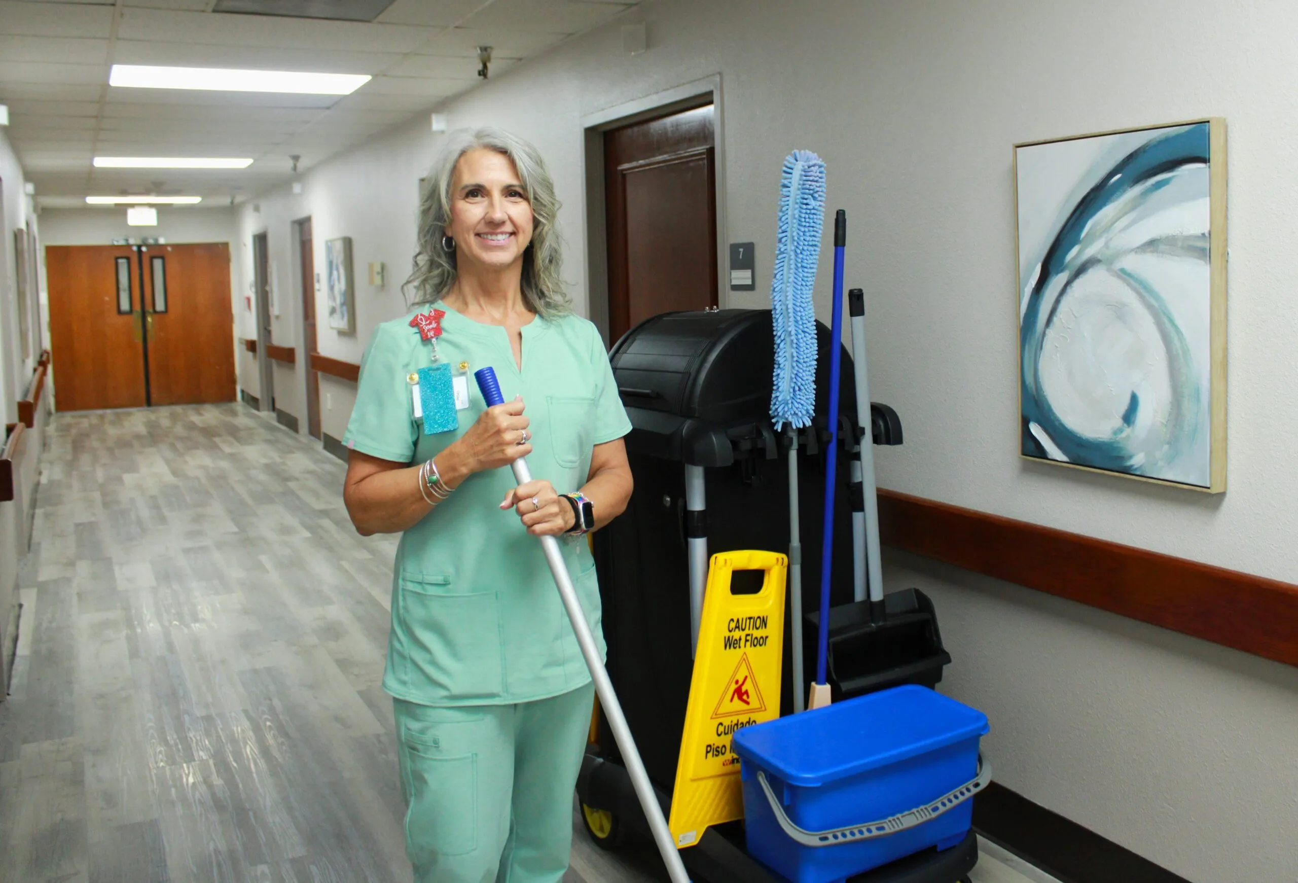 Hallway, Afton Oaks Healthcare and Rehabilitation Center, Nursing Home in Houston, TX