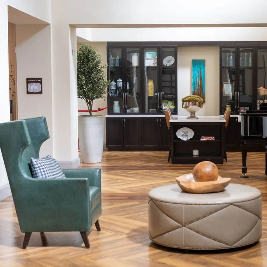 Pegasus Landing of Long Meadow in | Indoor seating, The Legacy at Long Meadow, Assisted Living in Richmond, TX