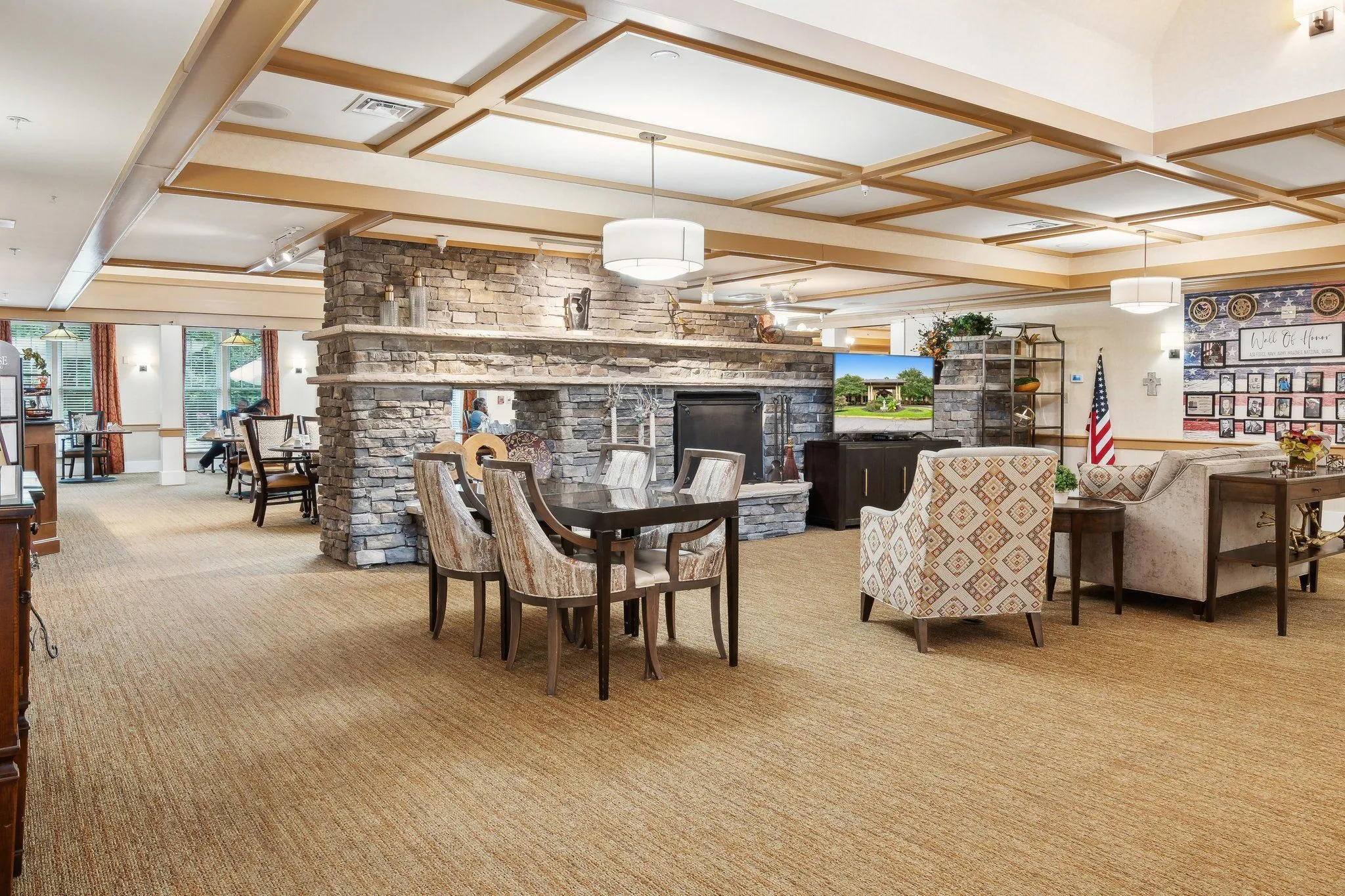 Living Room I, Sunrise at Bon Air, Assisted Living in Richmond, VA